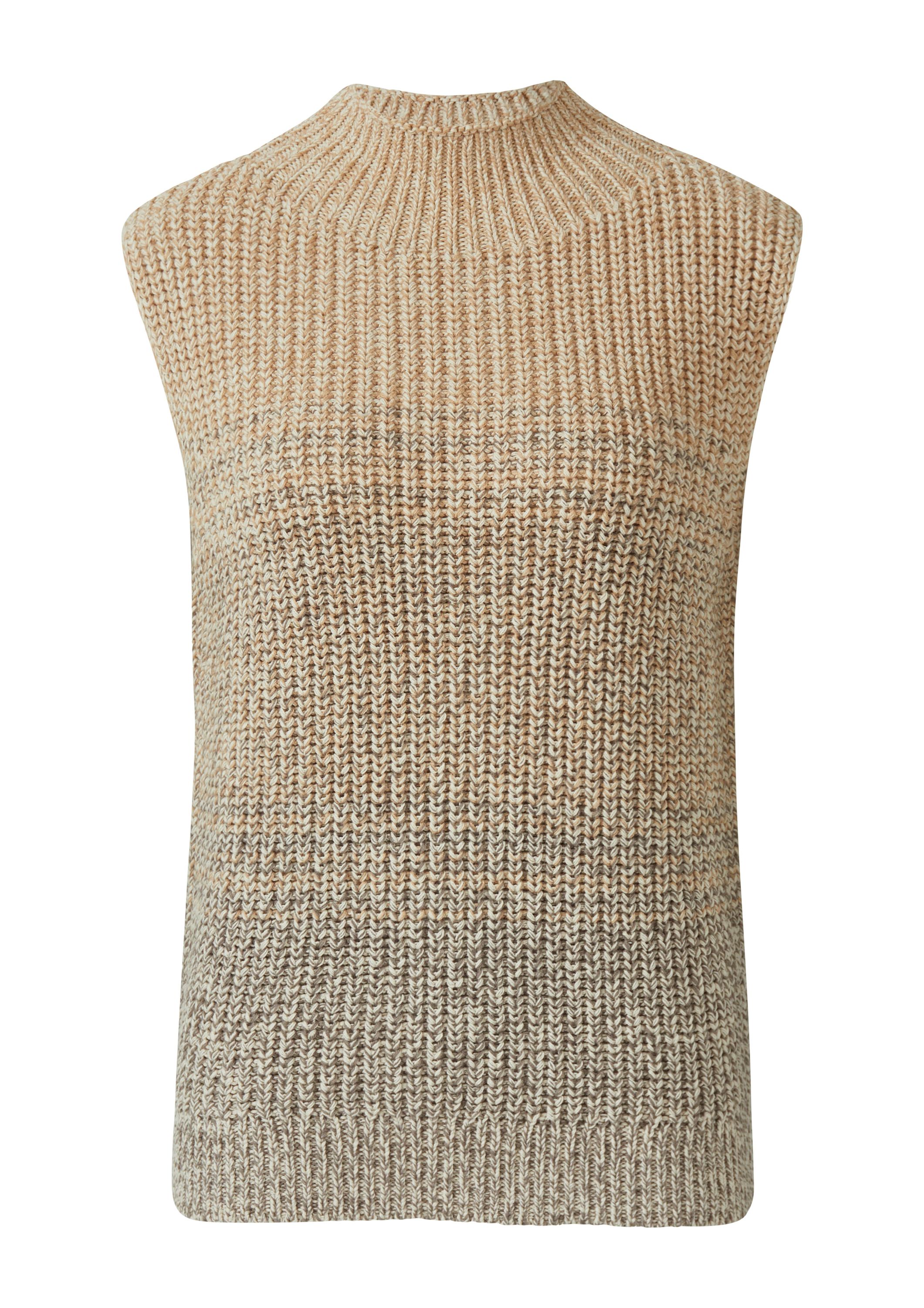 Strick-Pullunder aus Baumwollmix - 84X5-BROWN - Beige