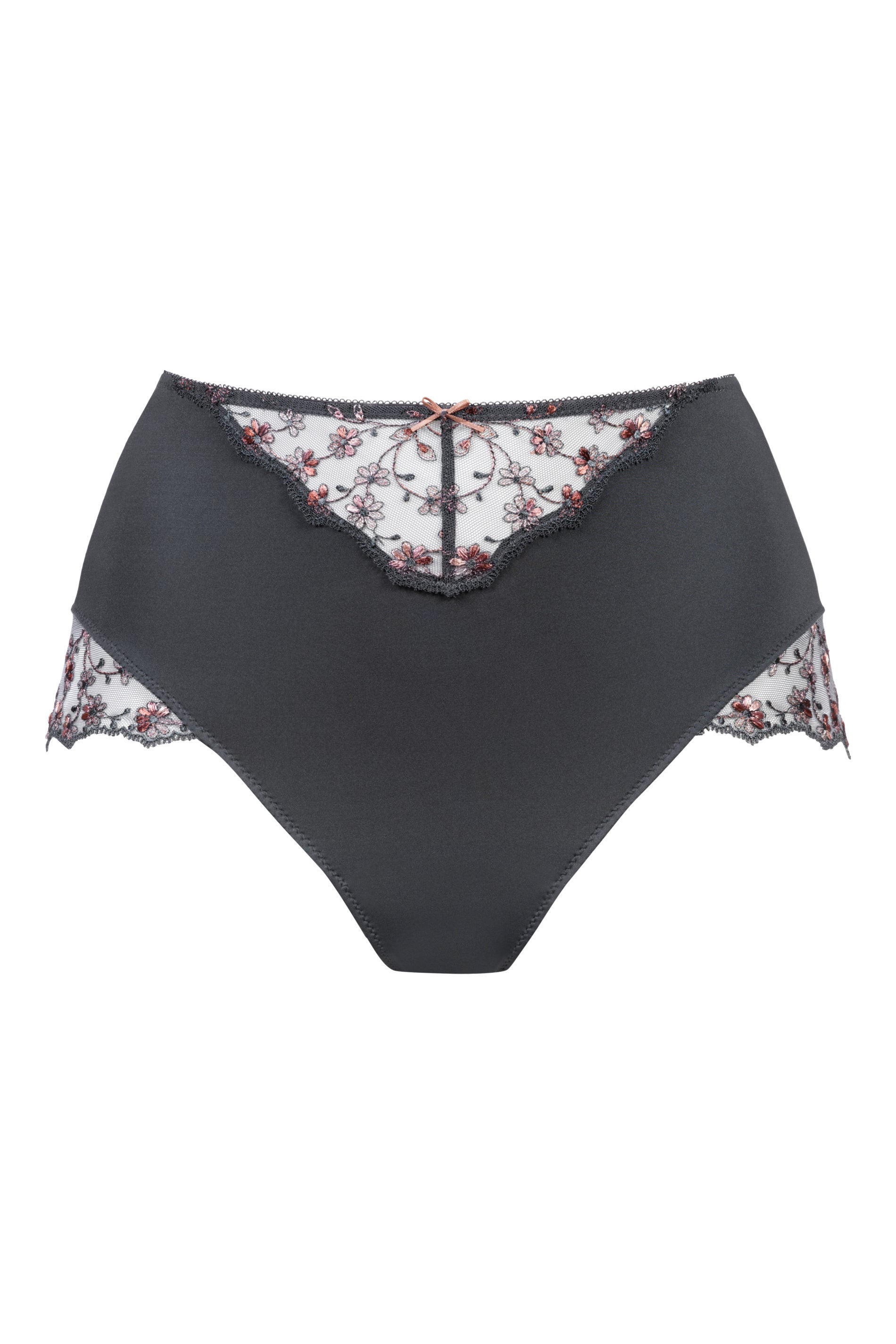 Taillenslip mit Spitze - 515-thunder grey - Grau