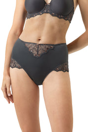 Taillenslip mit Spitze - 515-thunder grey - Grau