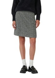 Bleistiftrock aus Bouclé - 9999-GREY/BLACK - Schwarz | Weiß