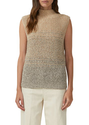 Strick-Pullunder aus Baumwollmix - 84X5-BROWN - Beige