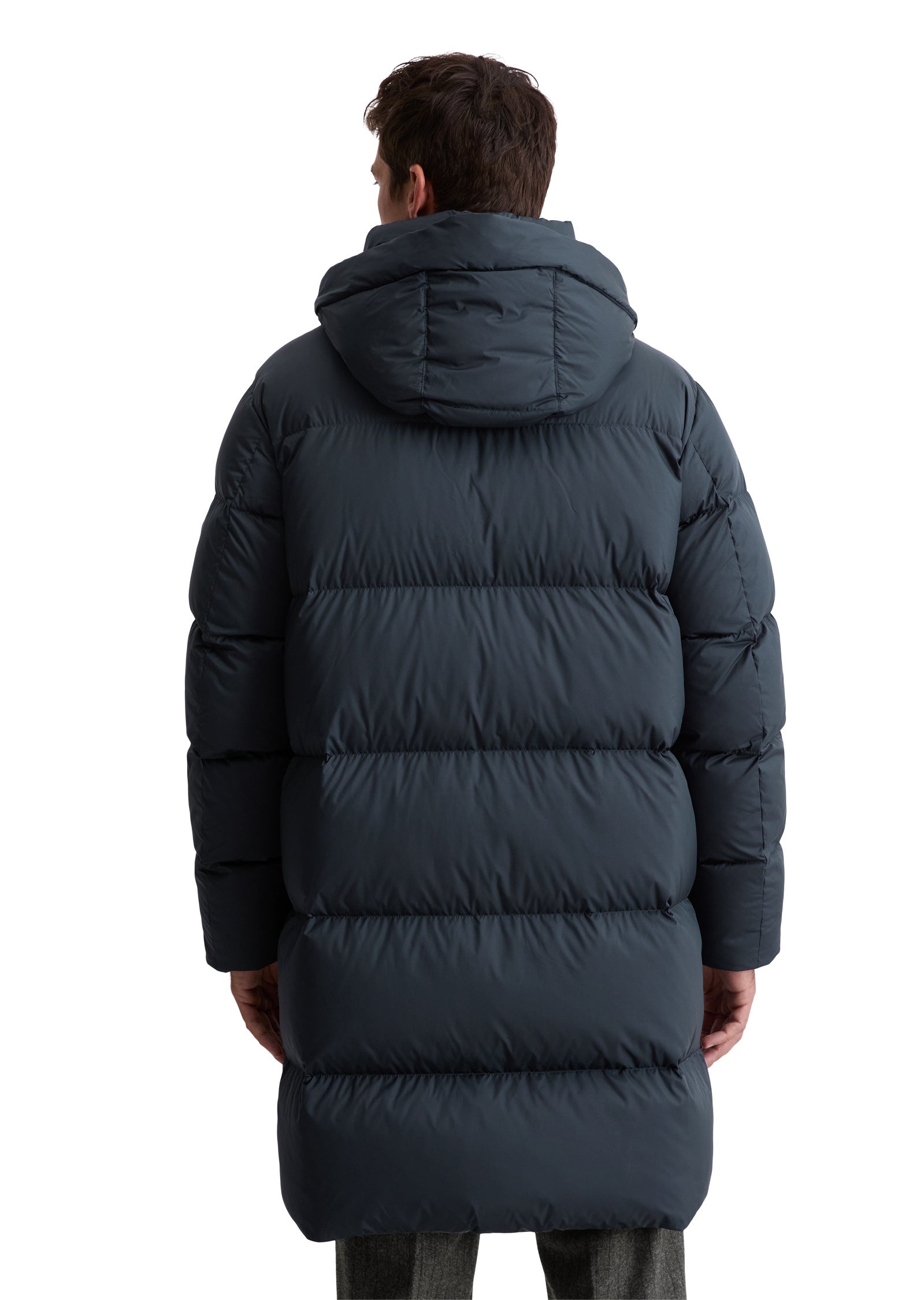 Daunenmantel mit Kapuze - 898-dark navy - Blau