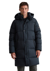 Daunenmantel mit Kapuze - 898-dark navy - Blau