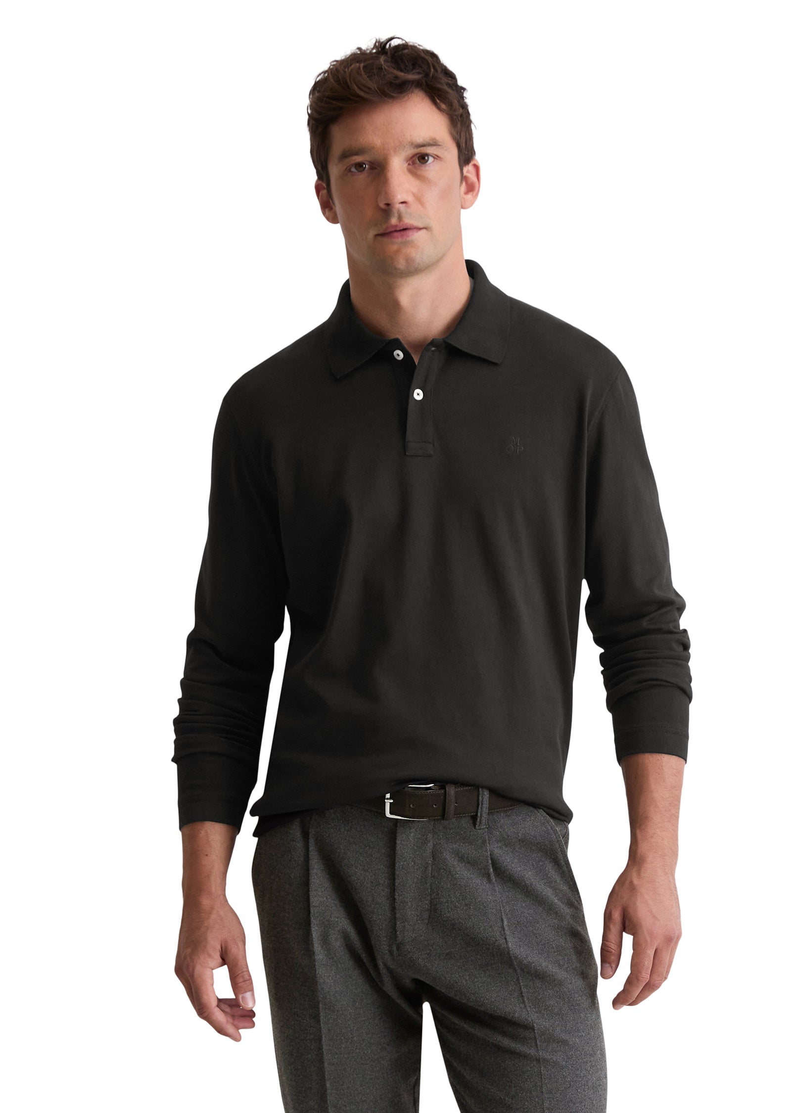 Poloshirt aus Baumwolle - 990-black - Schwarz