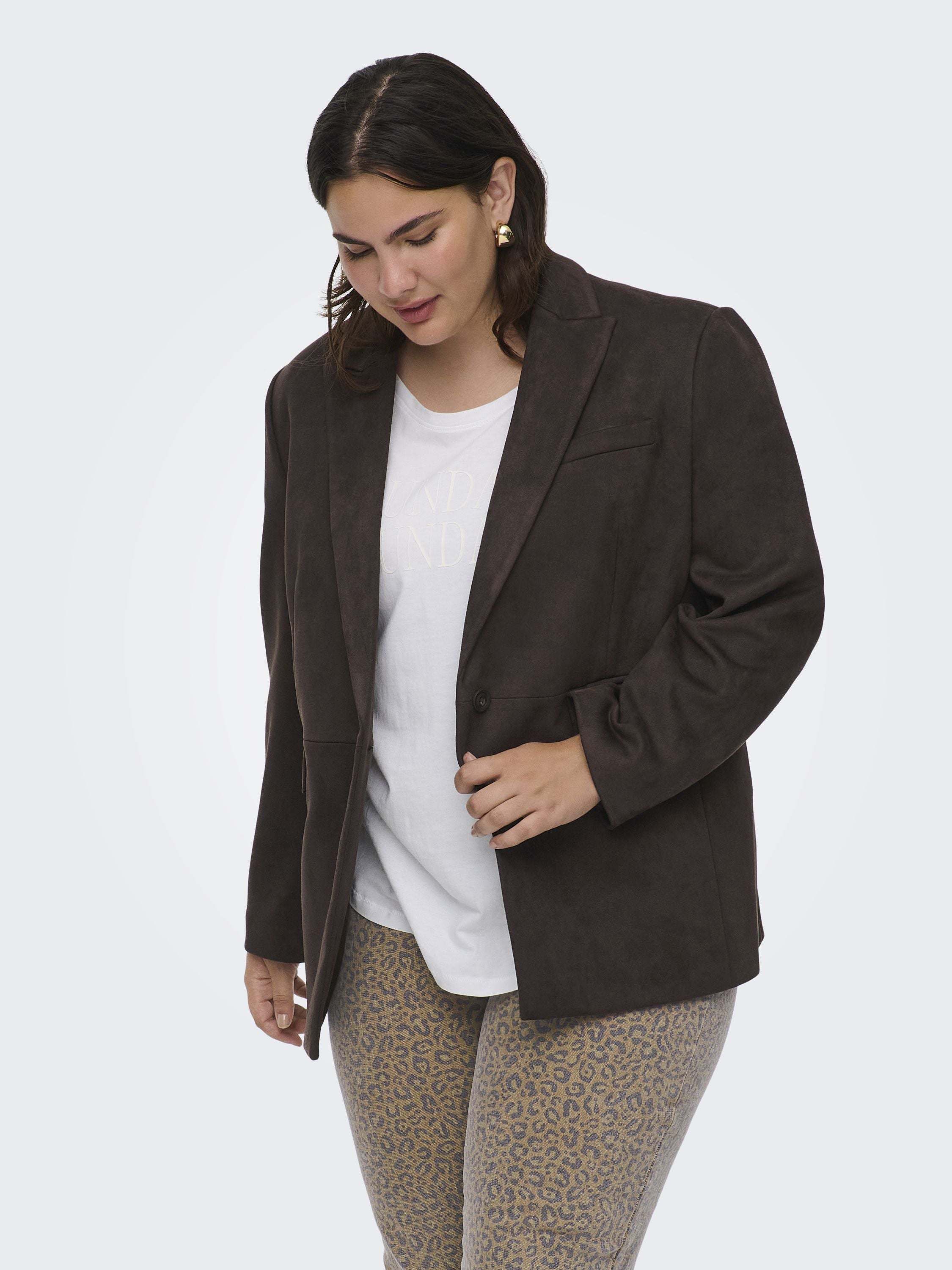 Blazer mit Pattentaschen - Black Coffee - Braun