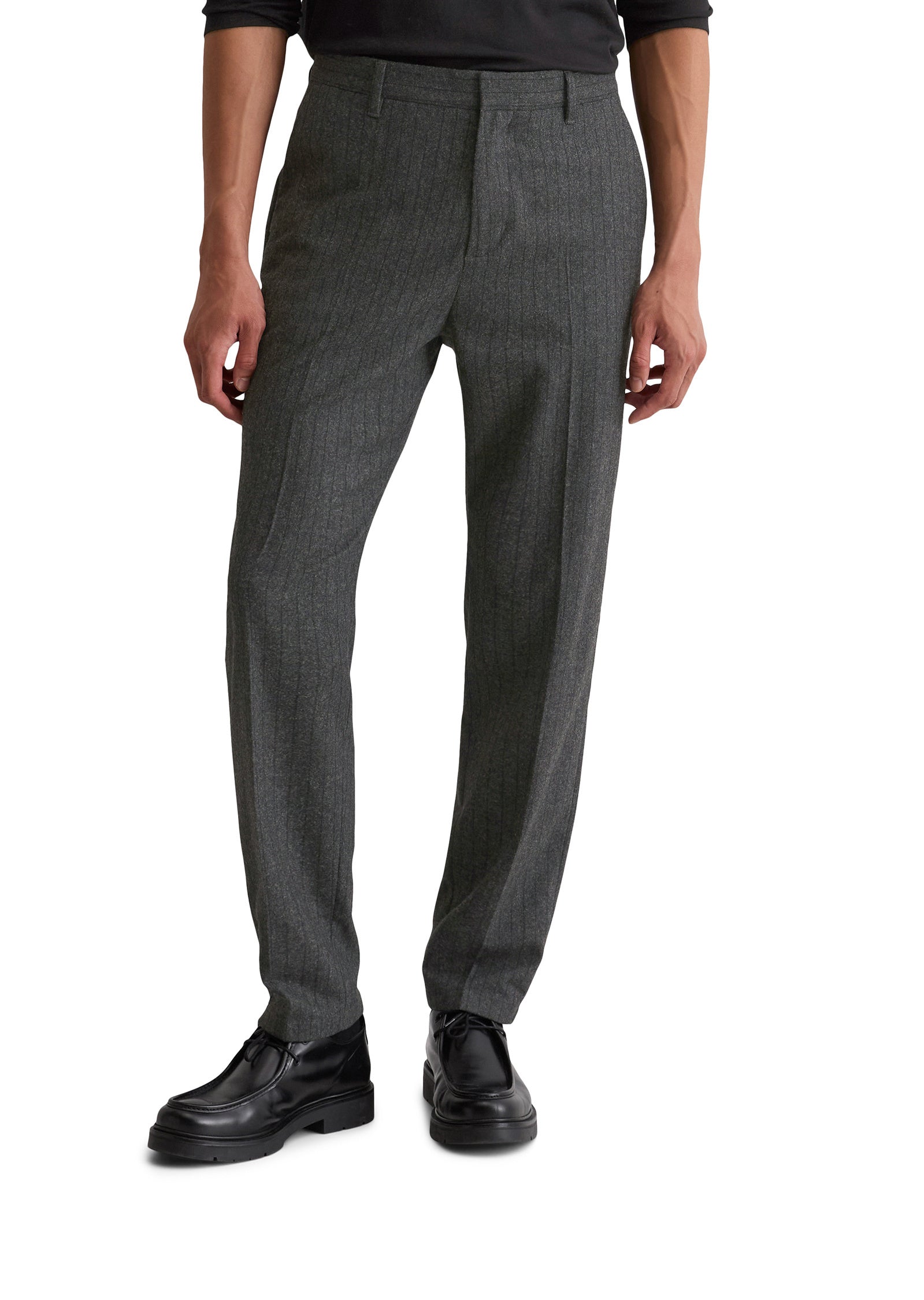 Bundfaltenhose BELSBO Relaxed Fit - J94-multi/ dark grey melange - Grau