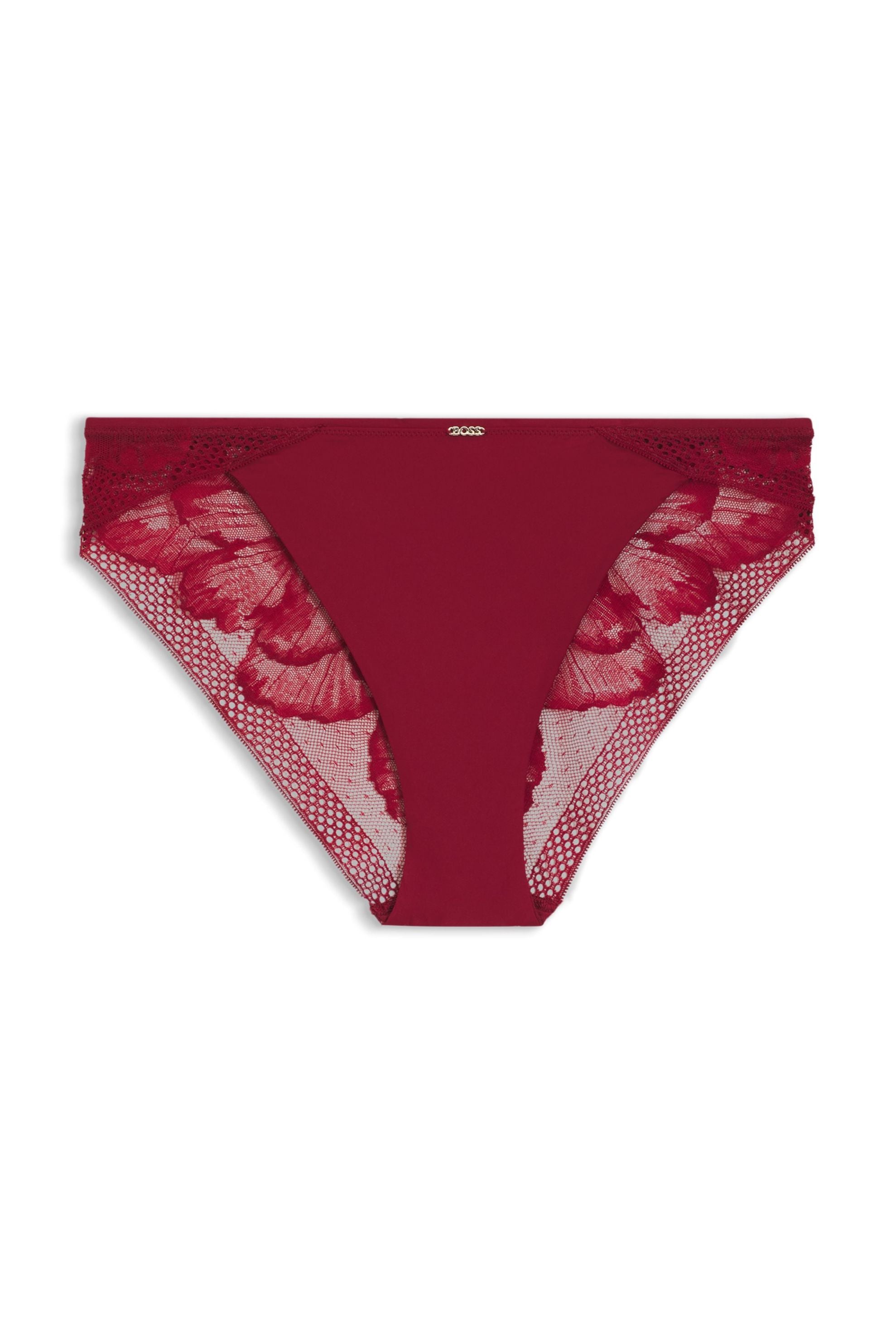 Slip PEONY LACE mit Spitze - 601-Dark Red - Rot