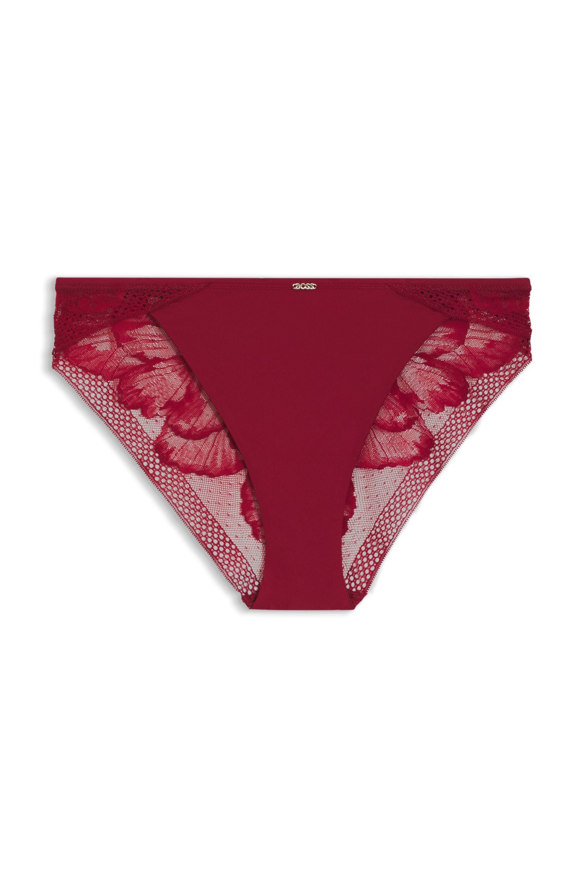 Slip PEONY LACE mit Spitze - 601-Dark Red - Rot