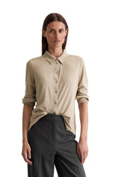 Langarmshirt aus Viskose - 0660-Chalky Mauve - Beige