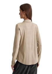 Langarmshirt aus Viskose - 0660-Chalky Mauve - Beige