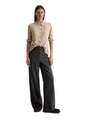 Langarmshirt aus Viskose - 0660-Chalky Mauve - Beige