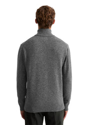 Strickpullover Troyer aus Wollmix - 969-graphite grey melange - Grau