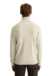 Strickpullover Troyer aus Wollmix - 707-gray silk - Creme