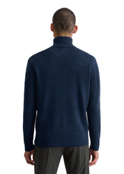 Strickpullover Troyer aus Wollmix - 898-dark navy - Blau