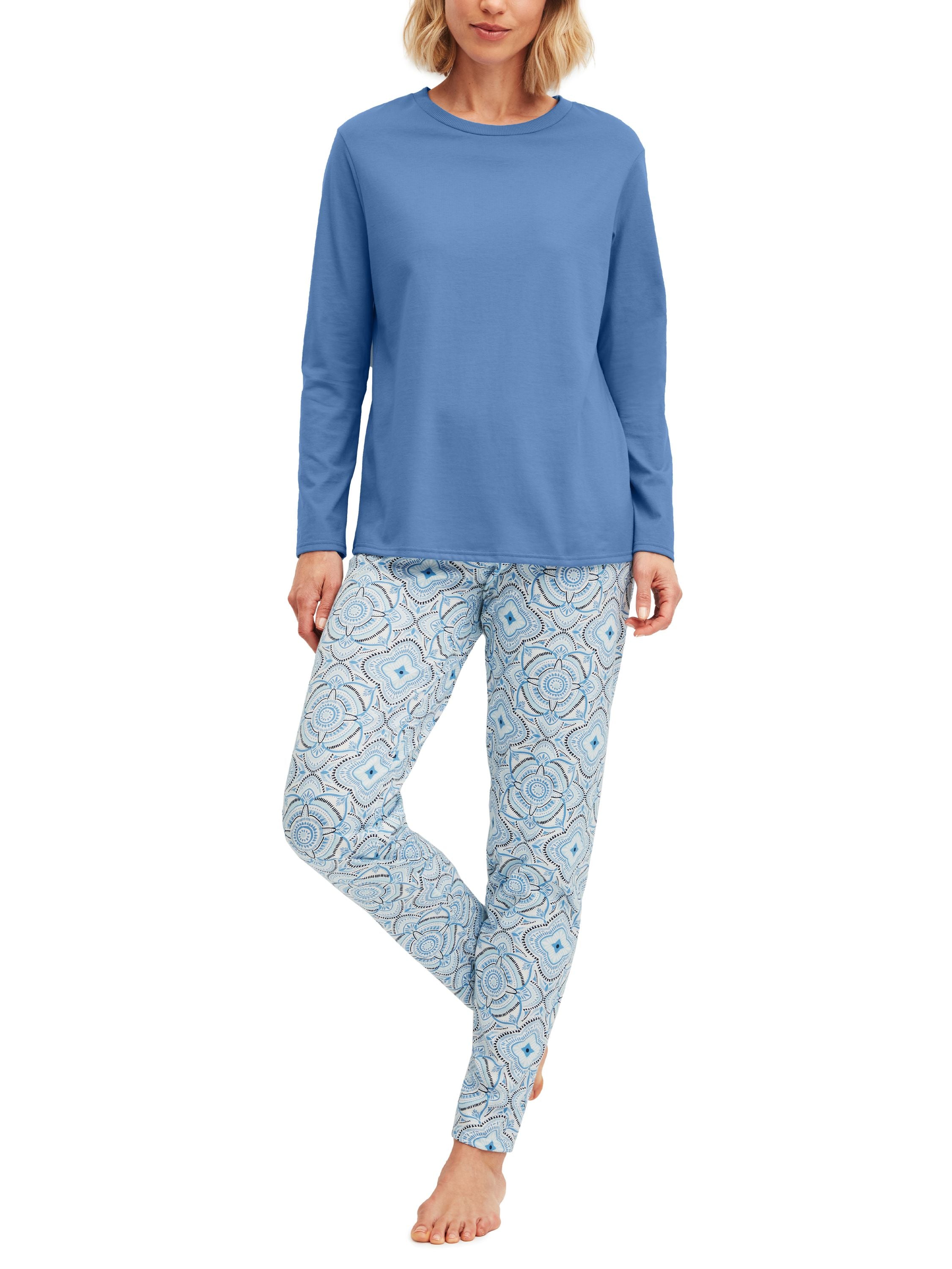 Schlafanzug aus Baumwolle - 302-riviera blue - Blau