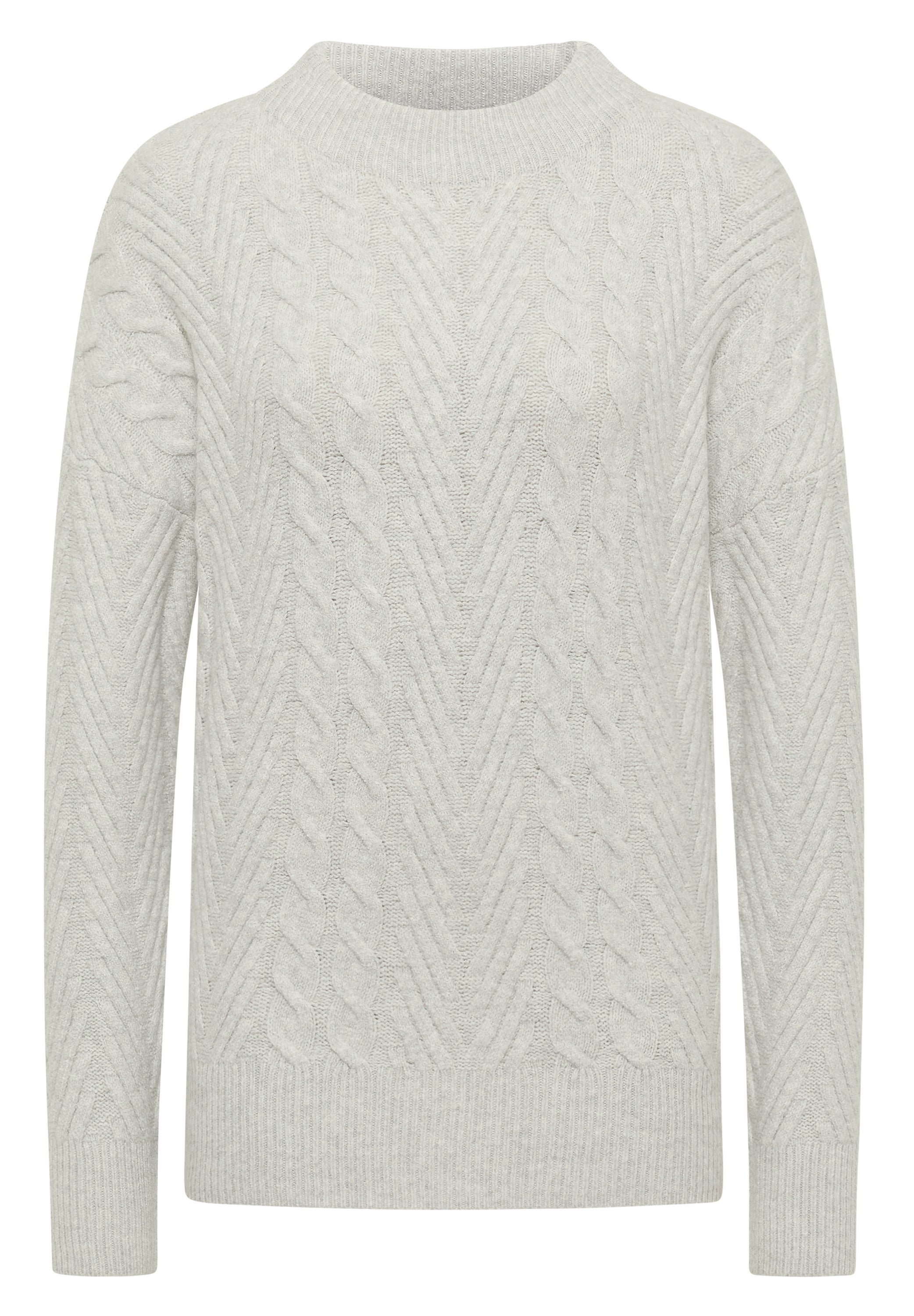 Strickpullover aus Baumwollmix - 16964 metal grey melange - Grau