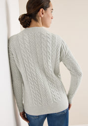 Strickpullover aus Baumwollmix - 16964 metal grey melange - Grau