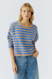 Strickpullover - 0745-camel blue - Blau