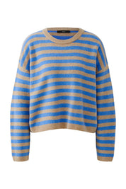 Strickpullover - 0745-camel blue - Blau