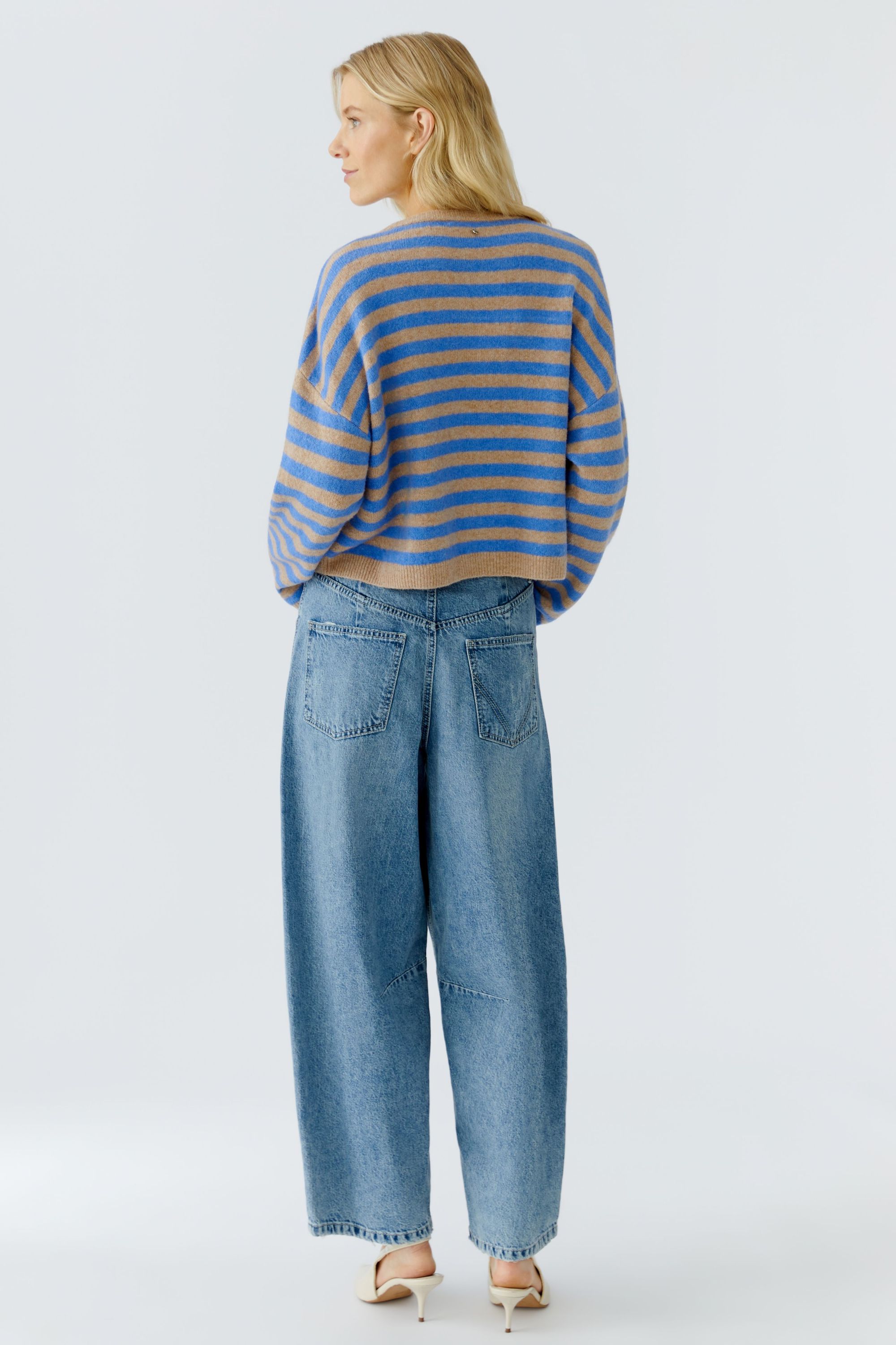 Strickpullover - 0745-camel blue - Blau