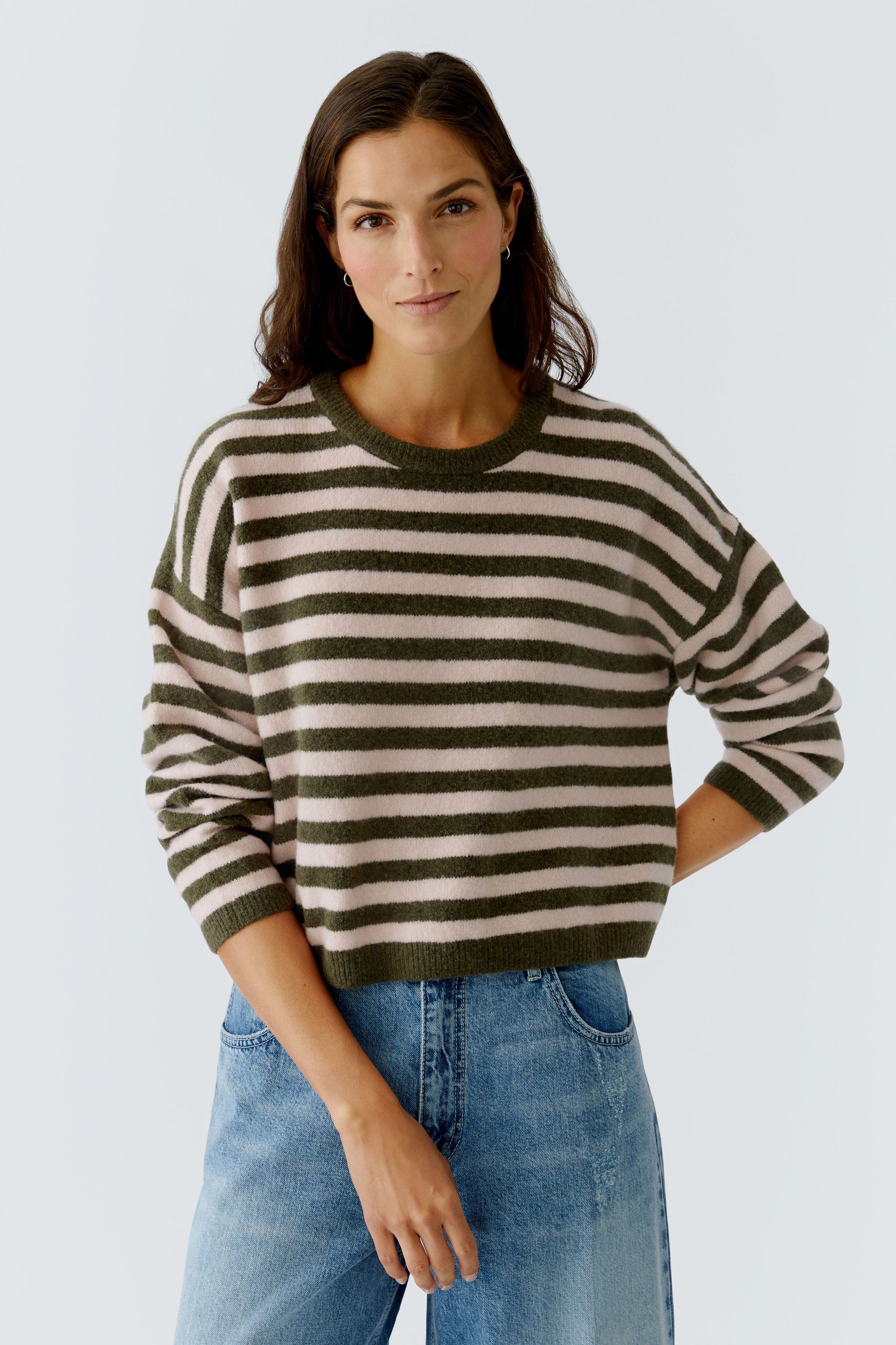 Strickpullover - 0683-khaki rose - Grün