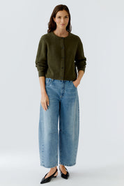 Strickcardigan ILAYA - 6878-khaki - Khaki