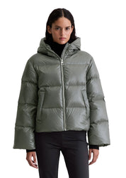 Daunenjacke mit Kapuze - 920-castlerock - Grau