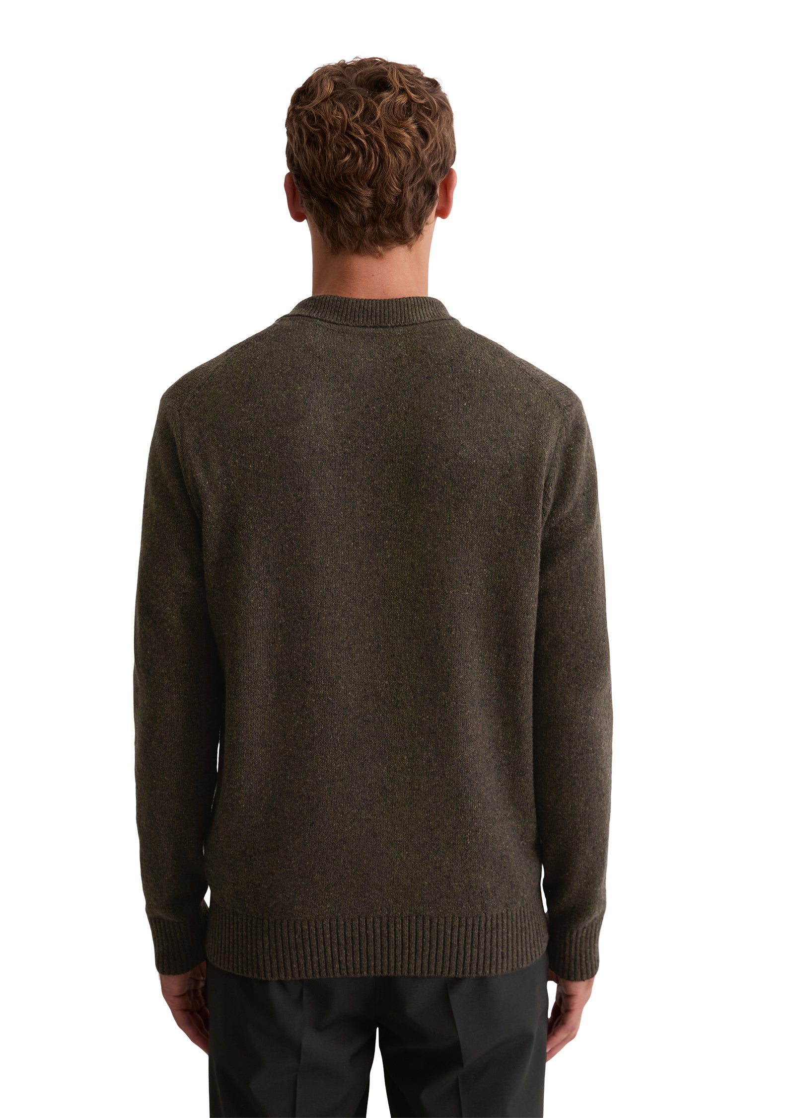 Strickpoloshirt aus Wollmix - 780-burnt henna - Braun