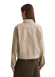 Samt-Overshirt Regular Fit - 911-chalky mauve - Beige