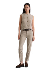 Cardigan ärmellos Regular Fit - 915-chalky mauve melange - Beige