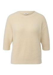 Strickpullover mit Rundhalsausschnitt - 0805-WHITE - Creme