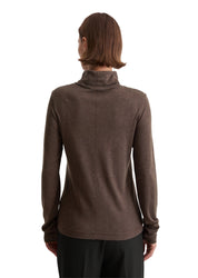 Langarmshirt mit Rollkragen - 785-shaded brown melange - Braun