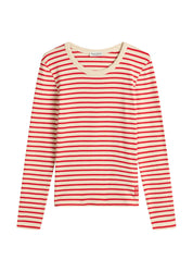 Langarmshirt gestreift - A18-multi - Rot