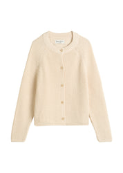 Strickcardigan aus Baumwolle - 143-raw cream - Creme