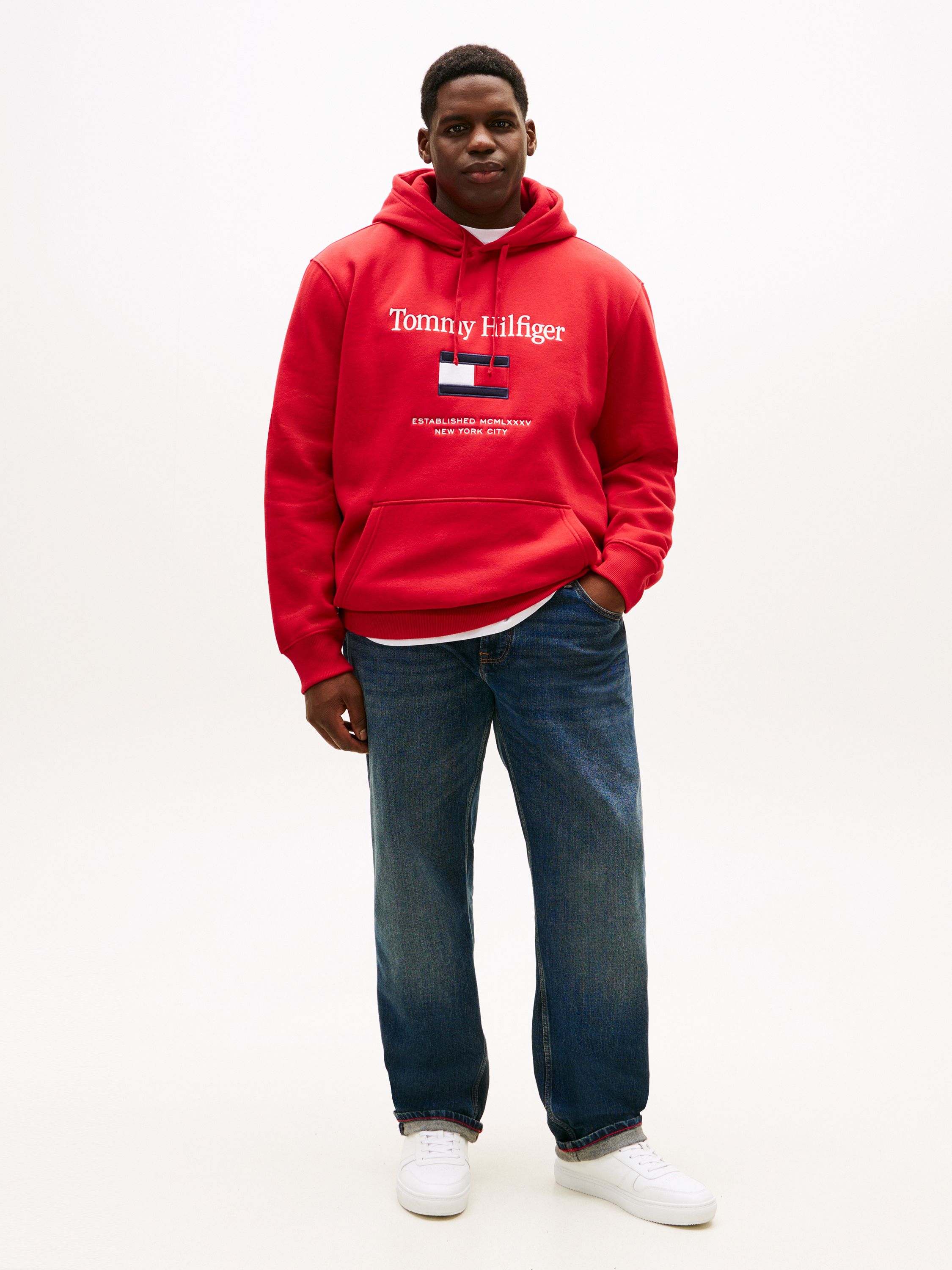 Sweathoodie aus Baumwollmix - XLD-RED - Rot