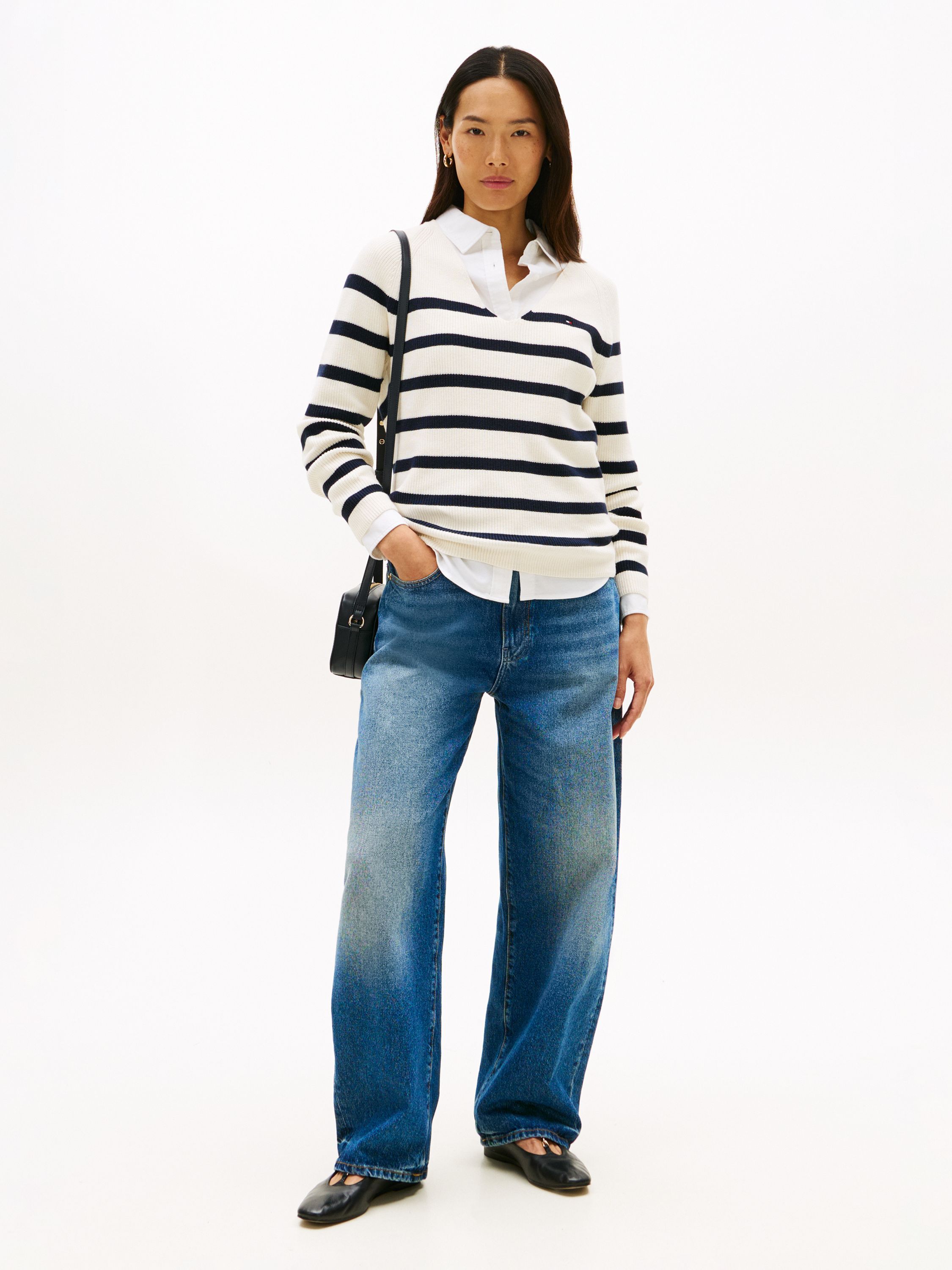 Strickpullover aus Baumwolle - 0FF-WHITE - Weiß