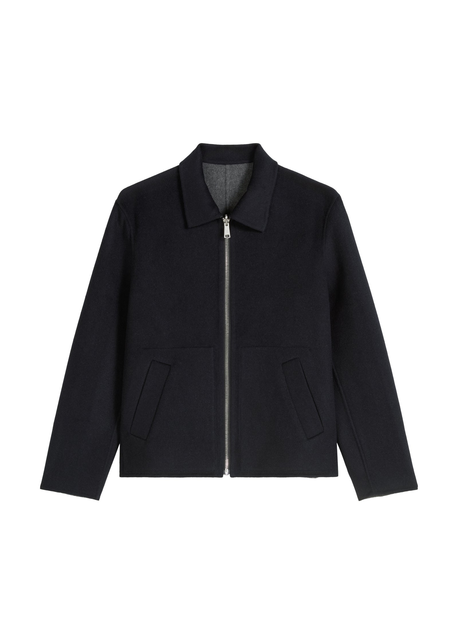 Wende-Wolljacke Regular Fit - 898-dark navy - Blau