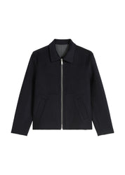 Wende-Wolljacke Regular Fit - 898-dark navy - Blau