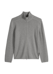 Strickjacke aus Baumwolle - 936-grey melange - Grau