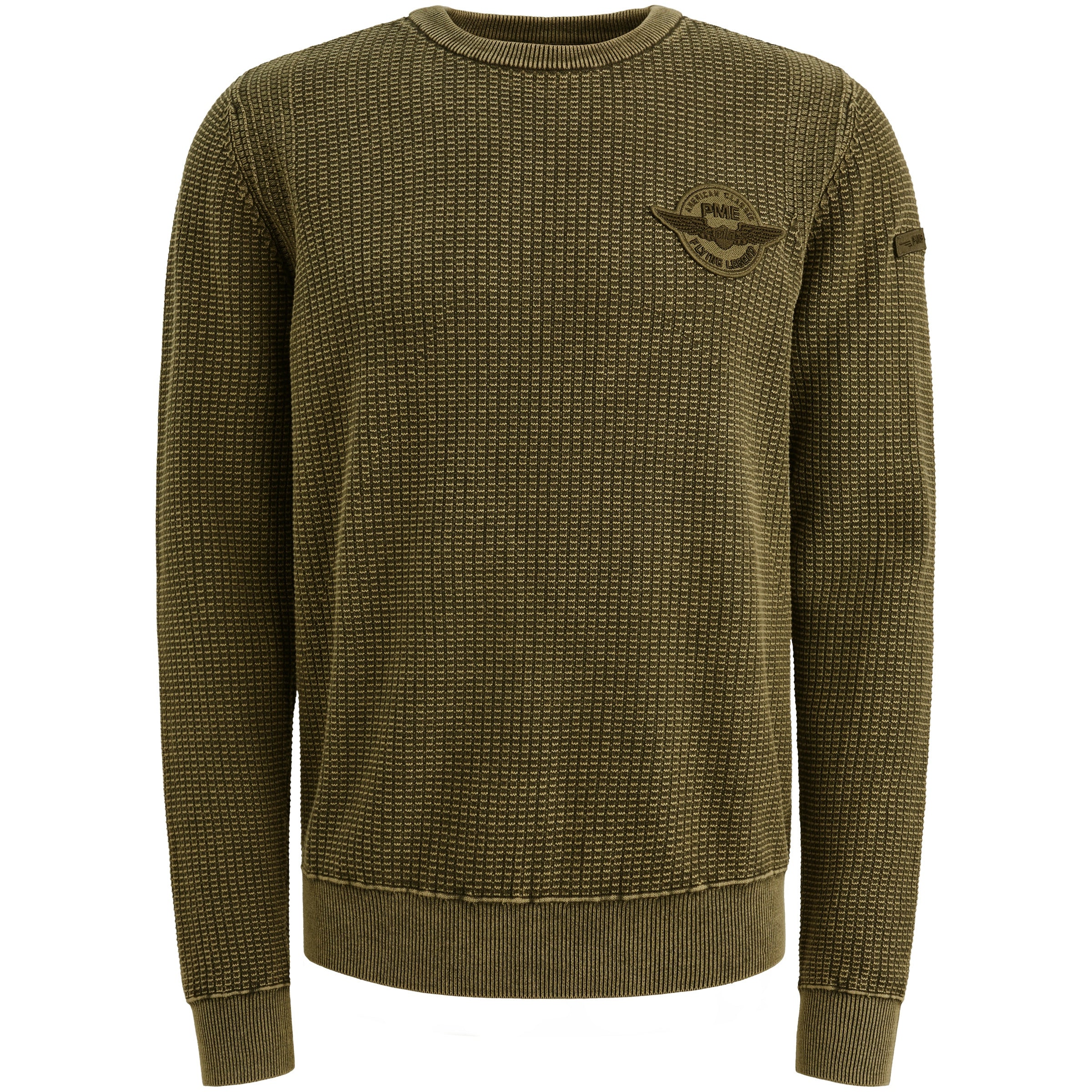 Strickpullover aus Baumwolle - 6389-Dusky Green - Grün