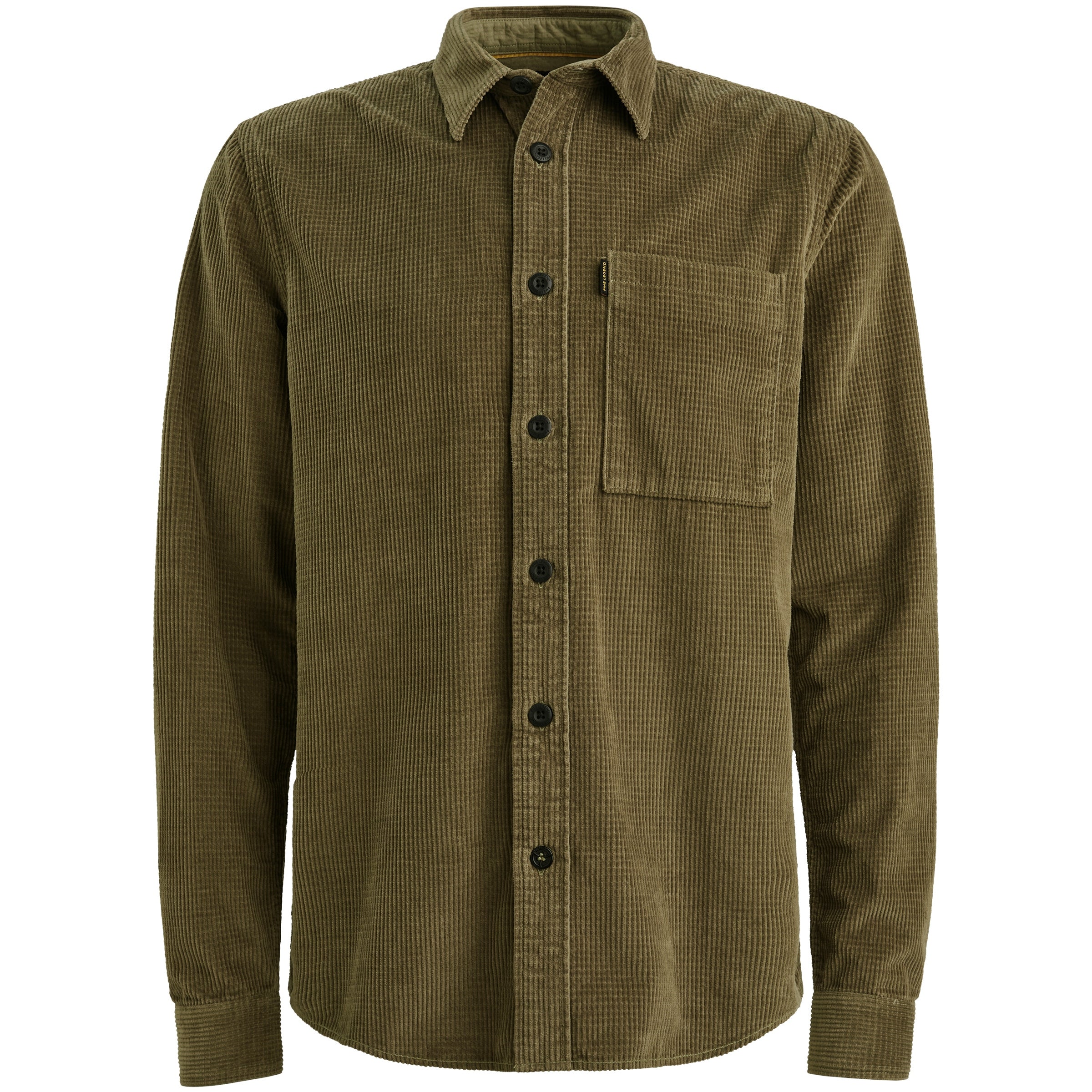 Cordhemd Regular Fit aus Baumwolle - 6389-Dusky Green - Grün