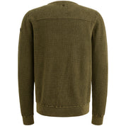 Strickpullover aus Baumwolle - 6389-Dusky Green - Grün