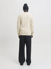 Strickpullover aus Baumwollmix - Silver Lining/Melange - Creme