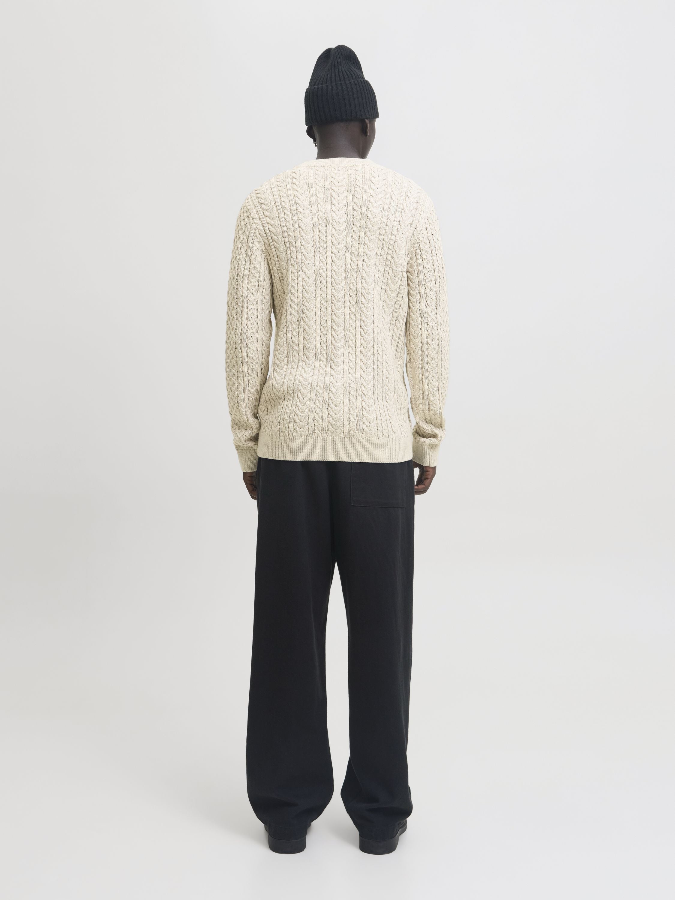 Strickpullover aus Baumwollmix - Silver Lining/Melange - Creme