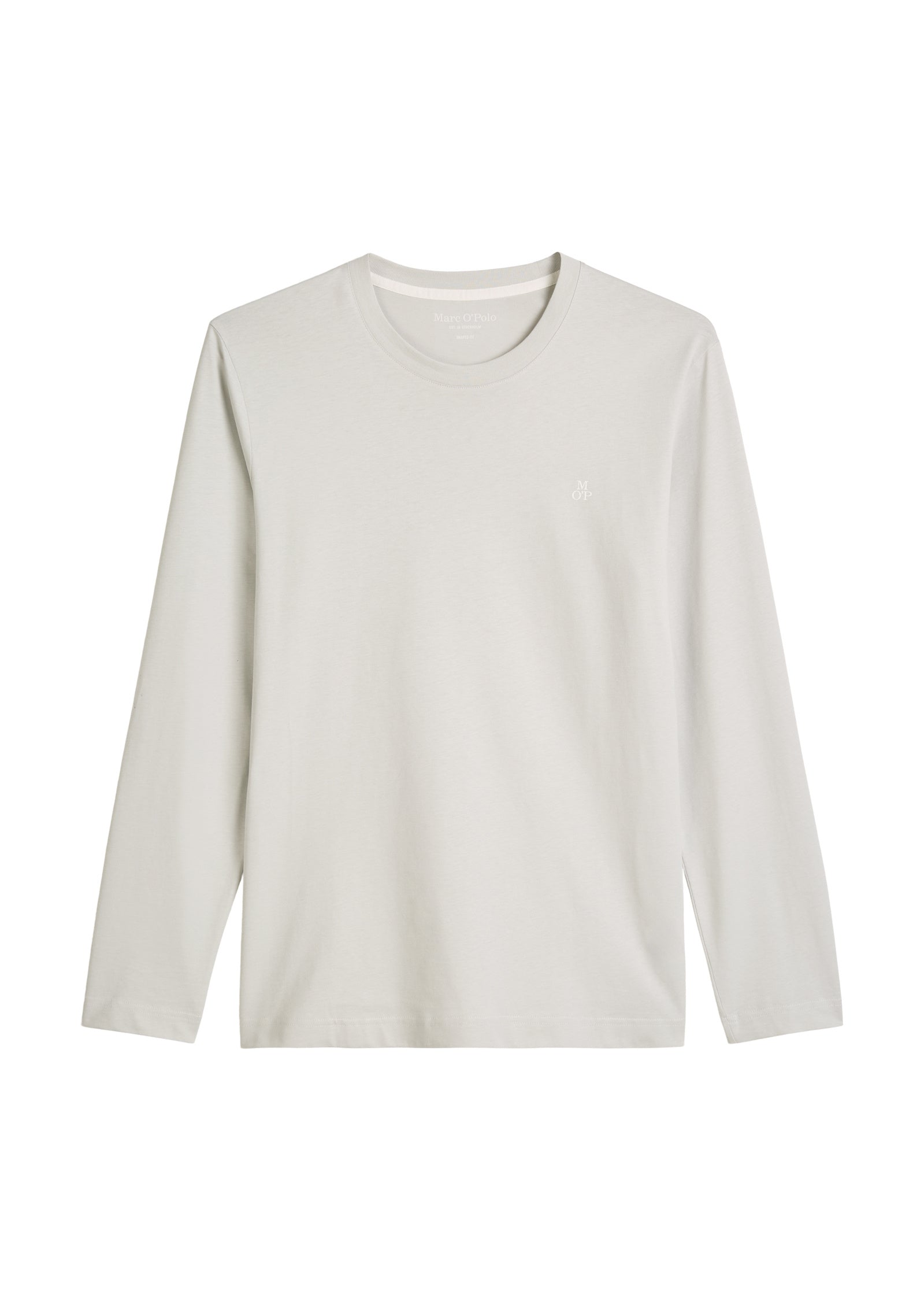 Langarmshirt aus Baumwolle - 910-concrete clay - Grau