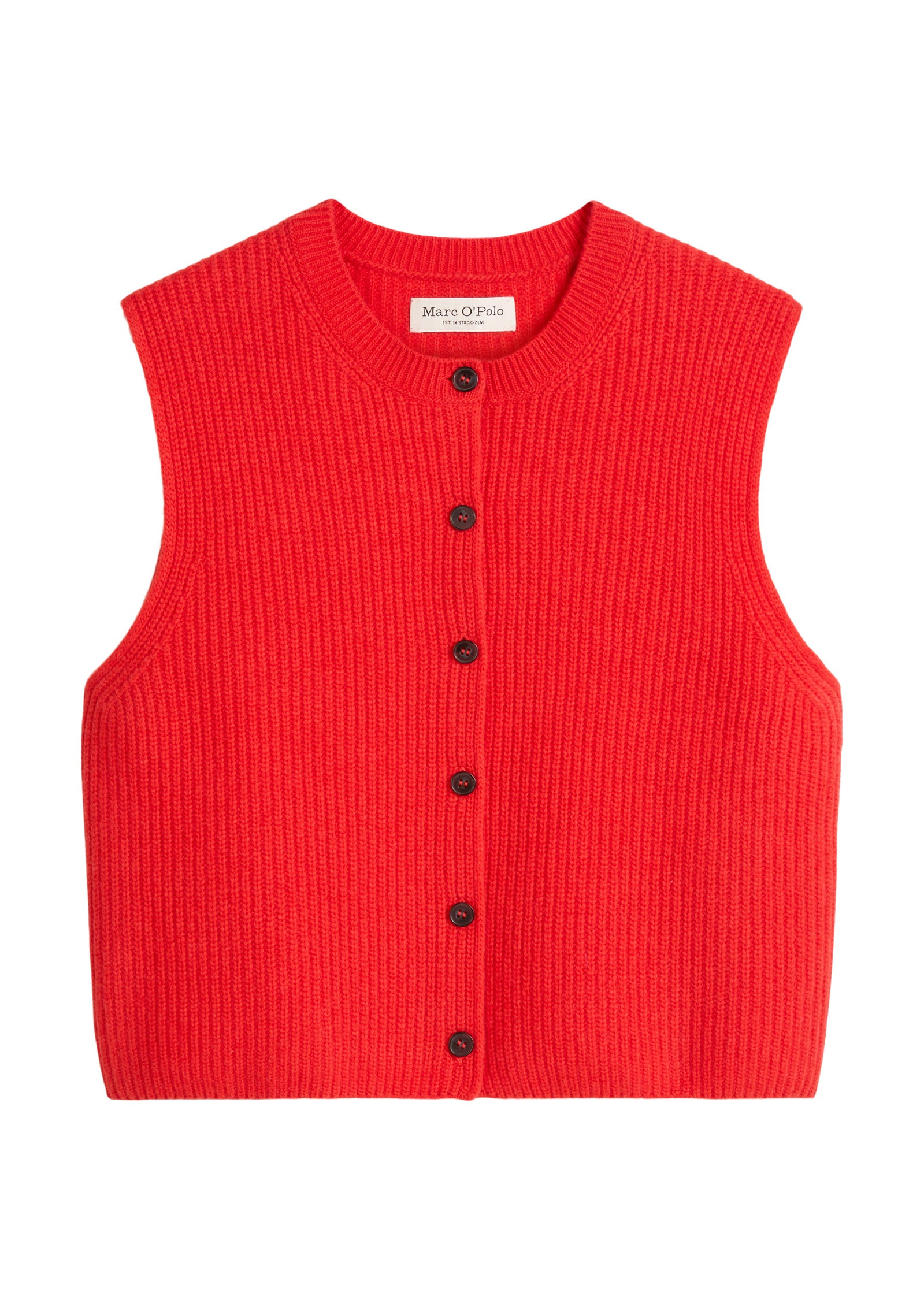 Strickweste aus Wollmix - 351-bright red - Rot