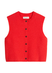Strickweste aus Wollmix - 351-bright red - Rot