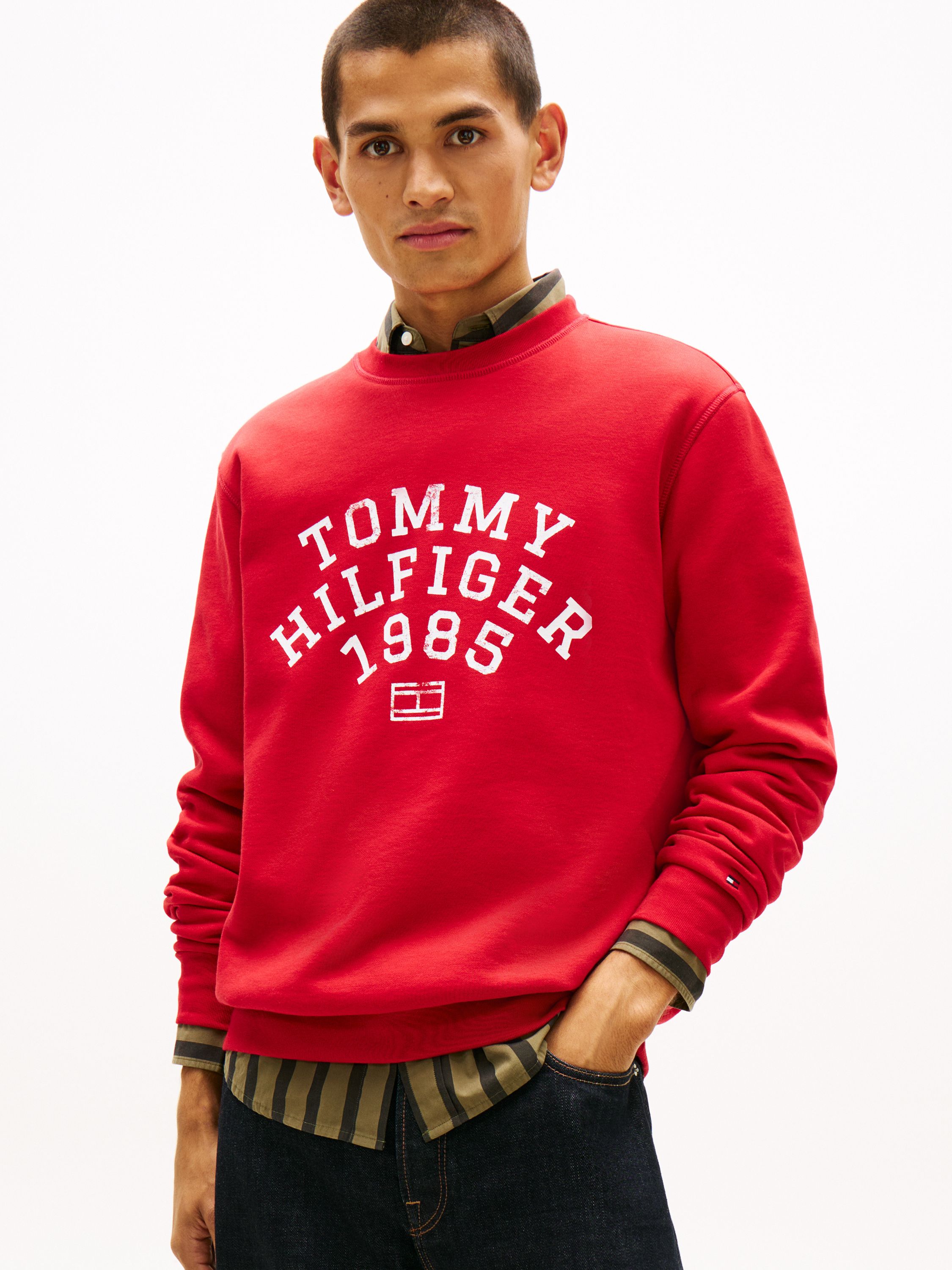 Sweatshirt aus Baumwollmix - XLD-RED - Rot