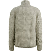Strickjacke mit Stehkragen - 921-Light Grey Melee - Grau
