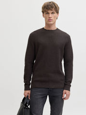 Strickpullover aus Baumwolle - Chocolate Brown/Twist - Braun